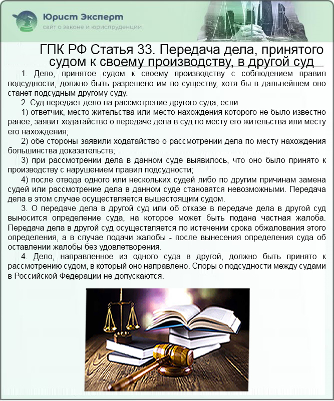 Принять дела. Передача дела, принятого судом к своему производству, в другой суд. Порядок передачи дела в другой суд. Ст 33 ГПК РФ. Передача дела из одного суда в другой ГПК.